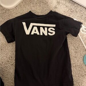 Vans Kids Black and White Logo Tee